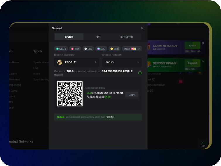 Deposits via UPI, Paytm, PhonePe, and Crypto